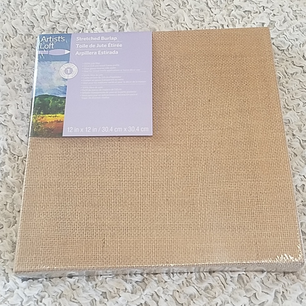 NEW Artist's Loft stretched burlap canvas 12x12